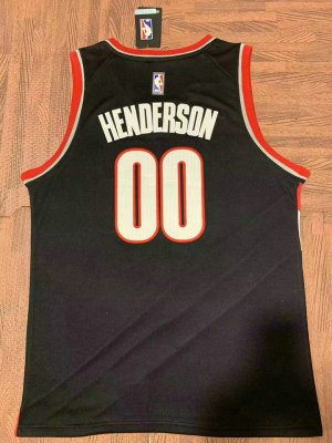 NBA 00 Henderson Portland Trail Blazers Maillot noir brodé